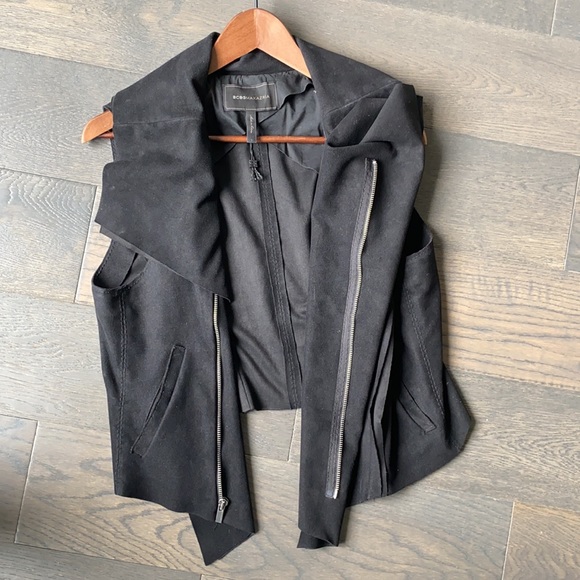 BCBG MAXAZARIA | Black Suede Vest | LG - Picture 7 of 7